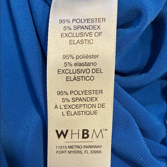 White House Black Market Blue and Black Floral Blouse - Picture 8 of 8